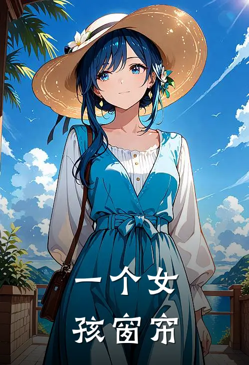 一个女孩窗帘