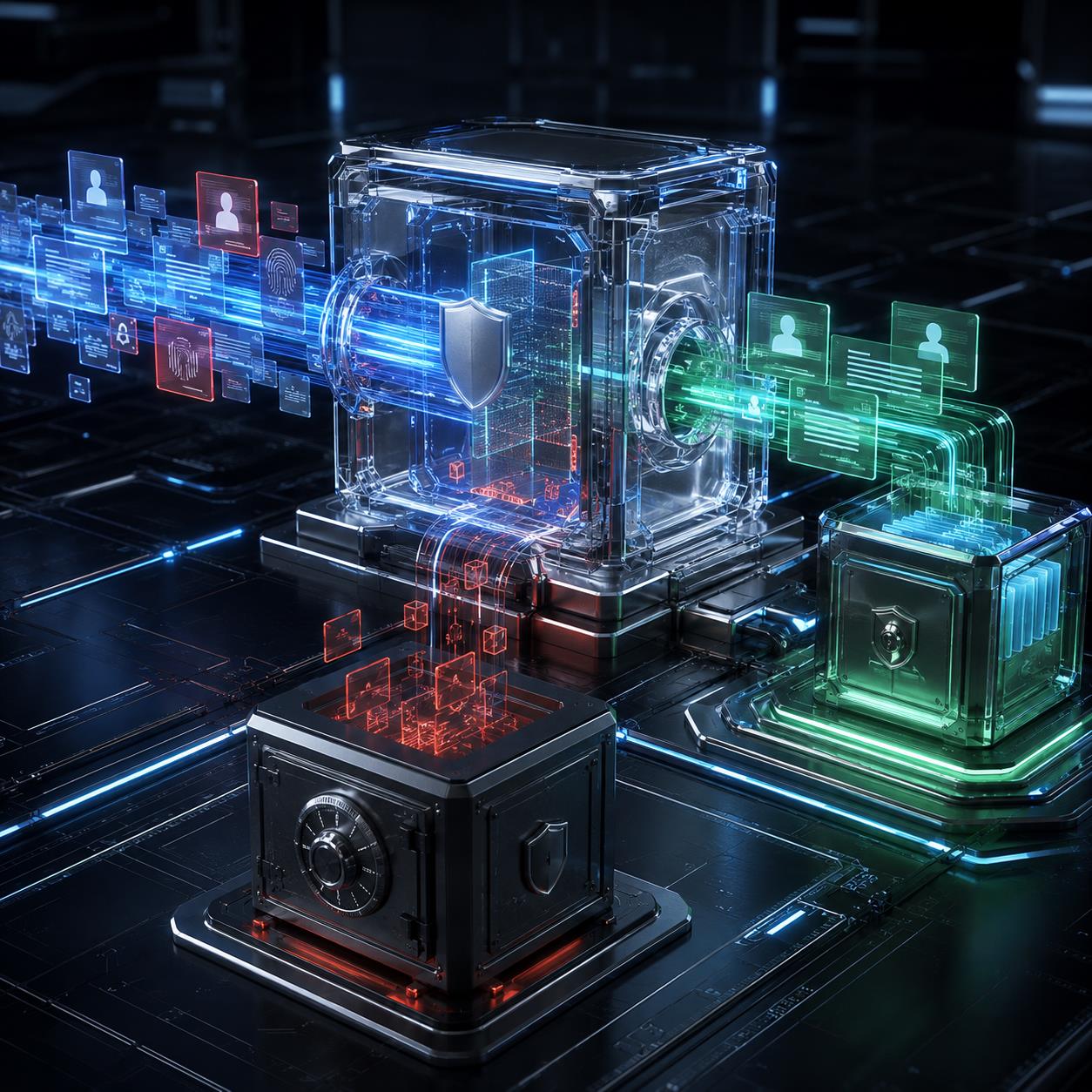 上下文资料脱敏 3D 科技渲染