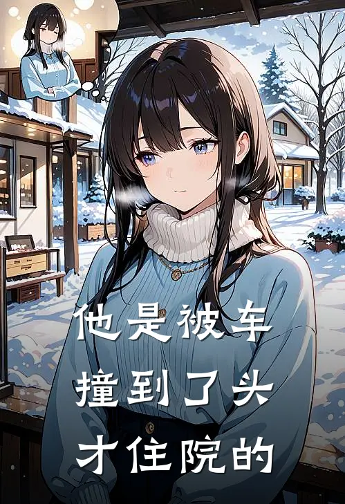他是被车撞到了头才住院的英文翻译